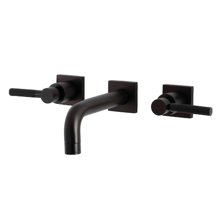 Kingston Brass KS6125DKL Two-Handle Wall Mount Bathroom Faucet, Oil Rubbed Bronze KS6125DKL